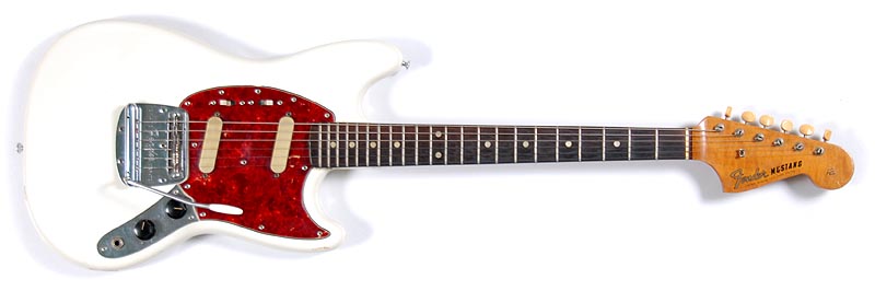 fender mustang white and red